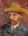 Autorretrato con sombrero de paja 4 Vincent van Gogh